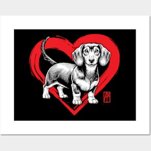 I Love My Dachshund - I Love my dog - Joyful dog Posters and Art